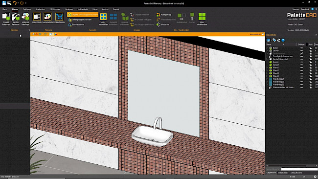 Fliesenkanten in Fugenfarbe
