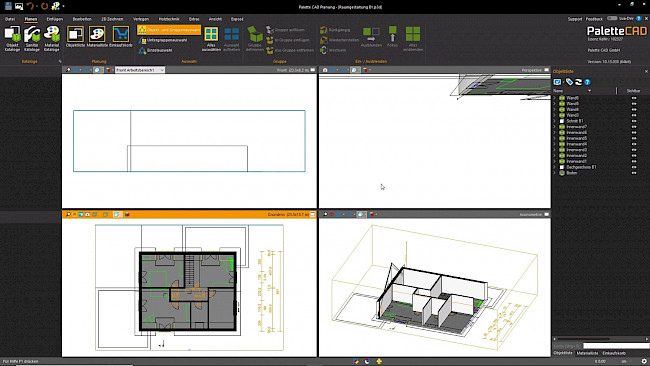 Vogelperspektive und weiteren Arbeitsbereich erstellen