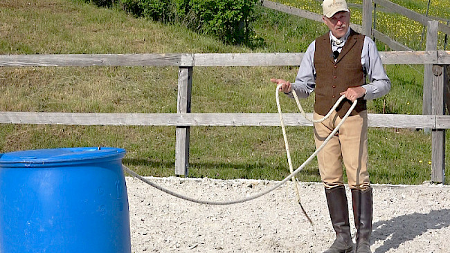 Trocken-Übung: erste Seiltechnik