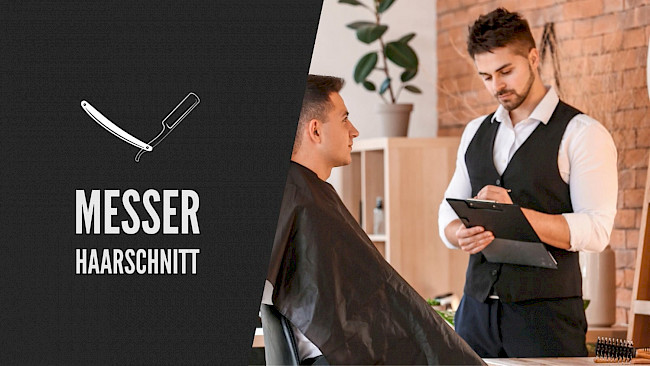 Herr für Messerhaarschnitt inkl. Kopfhautanalyse