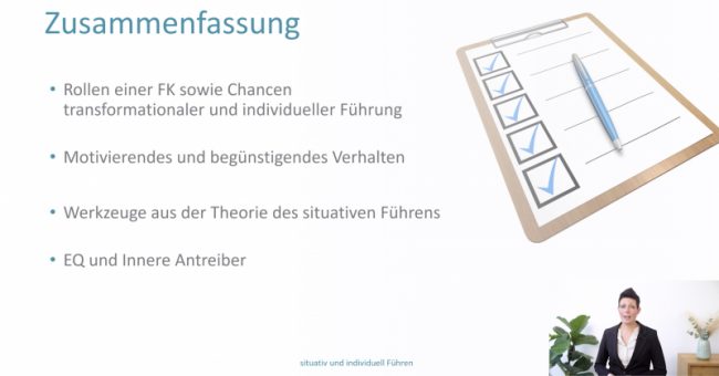 Zusammenfassung und Transfer