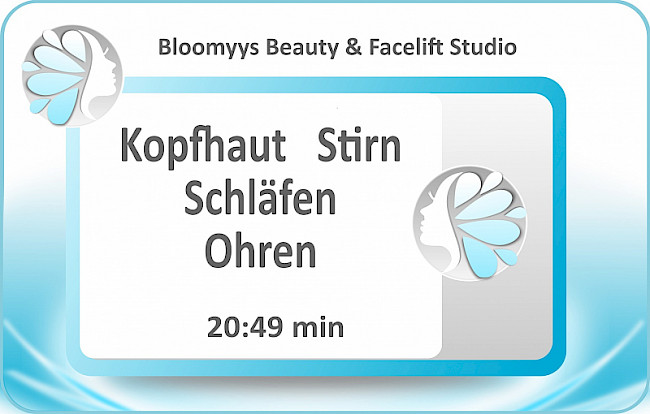 Kopfhaut Schläfen Stirn Ohren