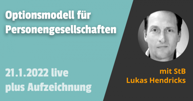 Optionsmodell für Personengesellschaften 21.01.2022