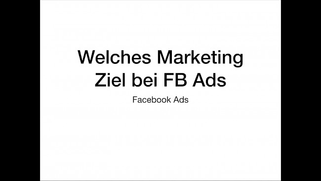 Marketing Ziele