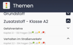 Zusatzstoff - Verhalten im Straßenverkehr