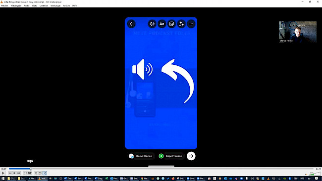Podcast Trailer in Instagram Story hochladen mit Link