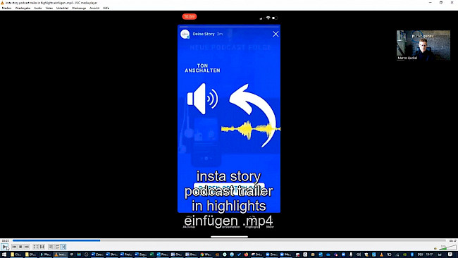 Podcast Instagram Story in Highlights speichern