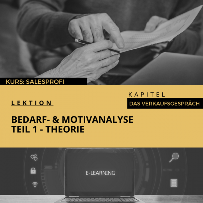 Bedarf- und Motivanalyse - Theorie