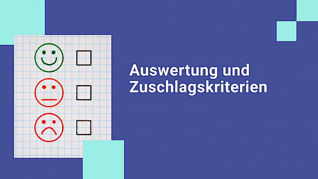 Auswertung und Zuschlagskriterien