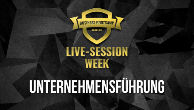 Live-Session week: Unternehmensführung