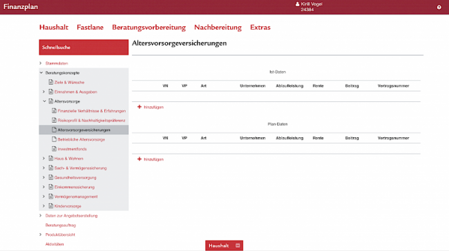 Altersvorsorge - Privatrente