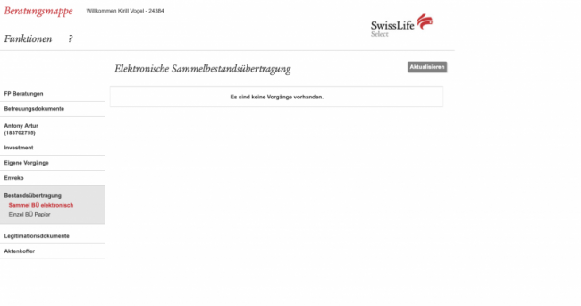 Bestandsübertragung