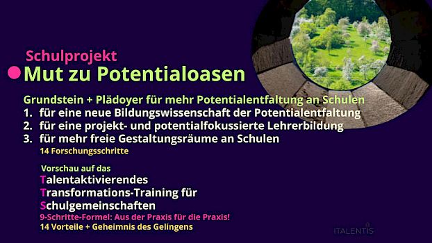 🔴«Mut zu Potentialoasen». Talentaktivierendes Transformations-Training