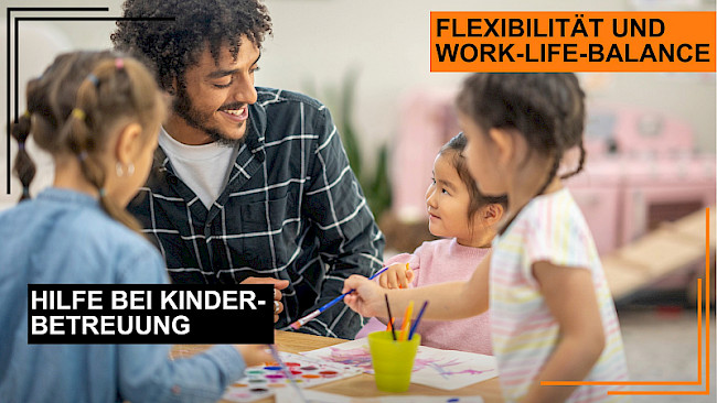 Bereitstellung und Mithilfe von Kinderbetreuung für Eltern