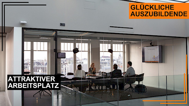 Attraktiver Arbeitsplatz für junge Menschen zum Wohlfühlen