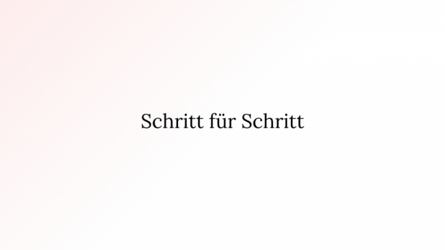 Schritt für Schritt - So funktioniert die Technik dahinter!