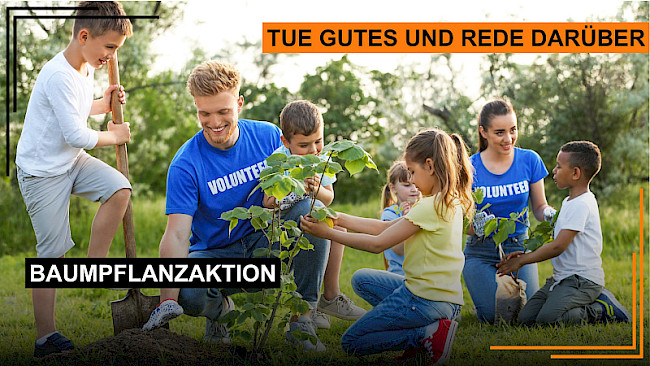 Baumpflanzaktion für den Umweltschutz und Klima