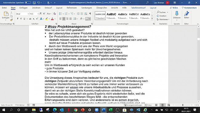 Ablage von Prozessen (Handbuch oder elektronisch)