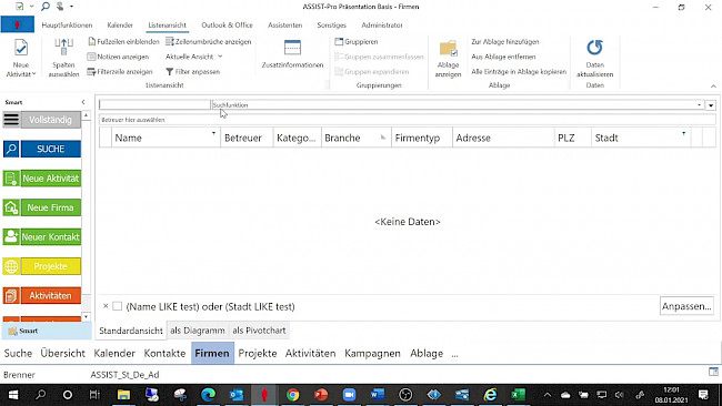 Vorstellung CRM-System