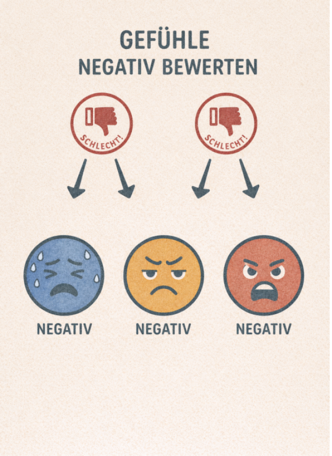 Gefühle negativ betrachtet