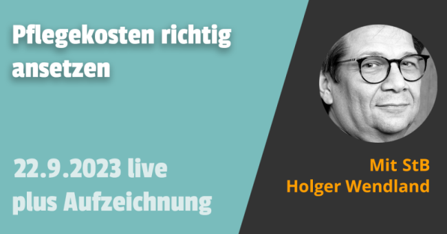 Pflegekosten richtig ansetzen 22.09.2023