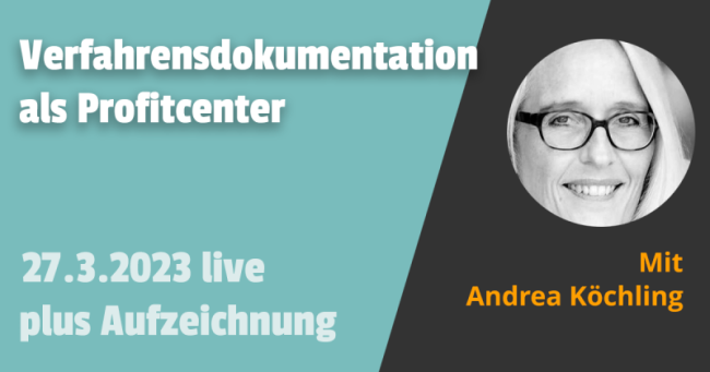 Verfahrensdokumentation als Profitcenter 27.03.2023
