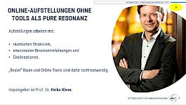 Sept. / Heiko Kleve: Online-Aufstellungen ohne Tools als pure Resonanz