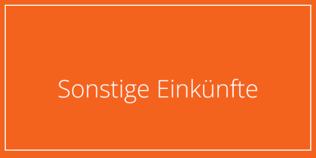Teil 8: Sonstige Einkünfte