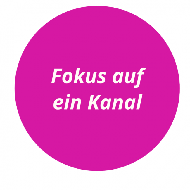 2. Fokus auf ein Kanal