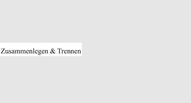 Haushalte zusammenlegen / trennen