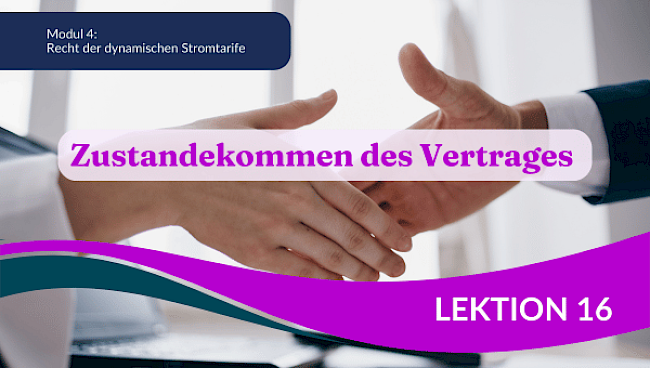 Zustandekommen des Vertrages