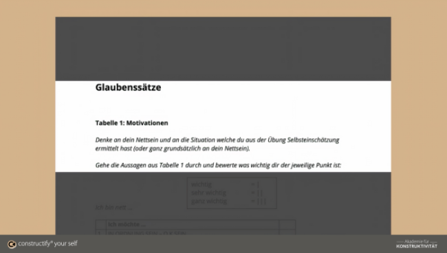 Lektion 2: Das Entmachten von Glaubenssätzen