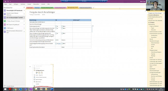 MS OneNote – Schreibbereich einfügen