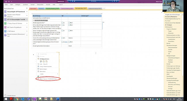 MS OneNote – Aufgaben anlegen