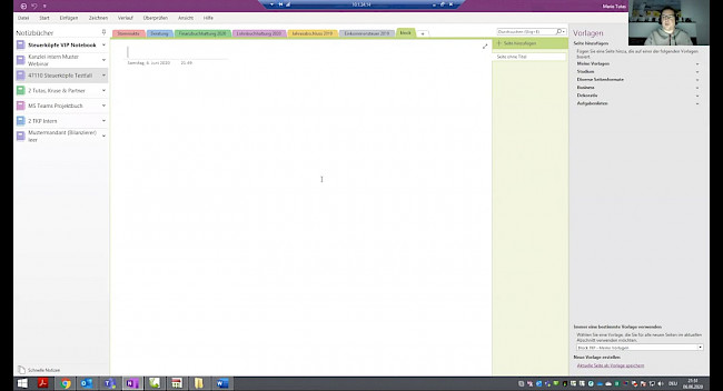MS OneNote – Vorlagen