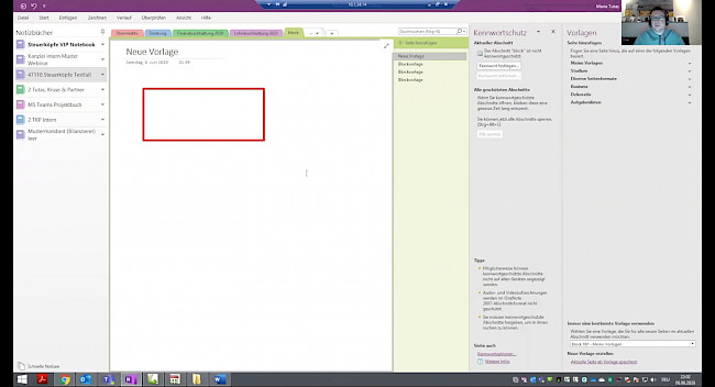 MS OneNote – Abschnitte schützen