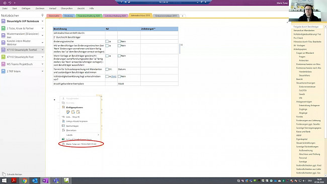 MS OneNote – JA-Notizbuch