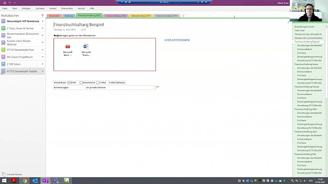 MS OneNote – Finanzbuchführung