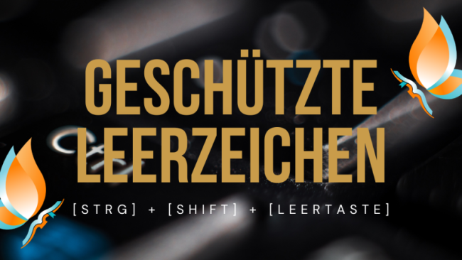 Geschützte Leerzeichen