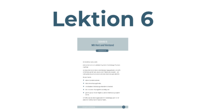 Lektion 6: Mit Herz und Verstand