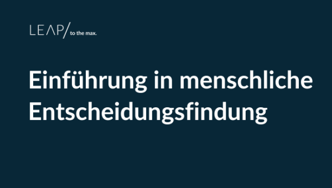 Einführung in menschliche Entscheidungsfindung