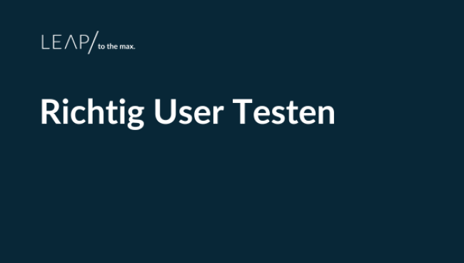 Richtig User Testen