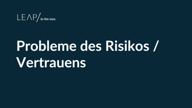 Probleme des Risikos / Vertrauens