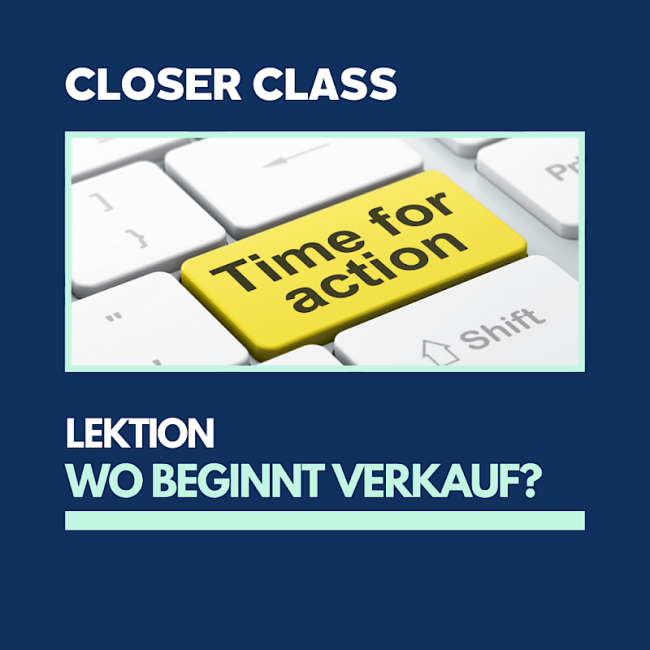 Wo beginnt Verkauf?