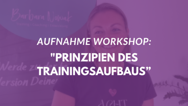 Prinzipien des Trainingaufbaus