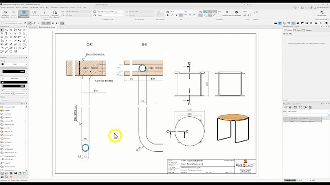 Lektion 7 "Zusatzaufgabe Beistelltisch rund"
