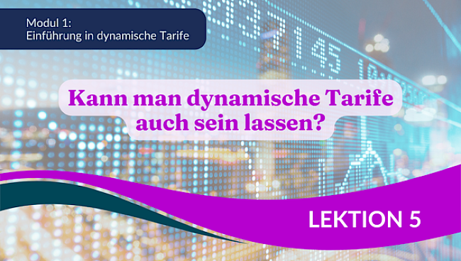 Kann man dynamische Tarife auch sein lassen?