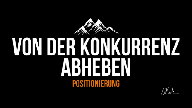 Von der Konkurrenz abheben