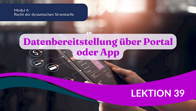 Datenbereitstellung über Portal oder App