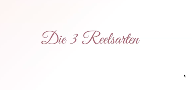 Die 3 Reelsarten